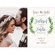 Blue Two Vertical Sprigs Photo Save The Date Cards Image 4 of 5
